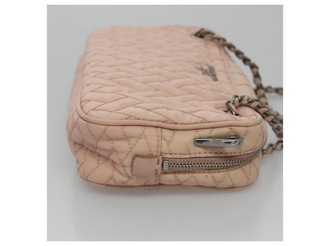 PRADA Borsa a mano in nylon 2 vie rosa Auth 110297 - vista 3