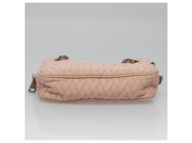 PRADA Borsa a mano in nylon 2 vie rosa Auth 110297 - vista 6