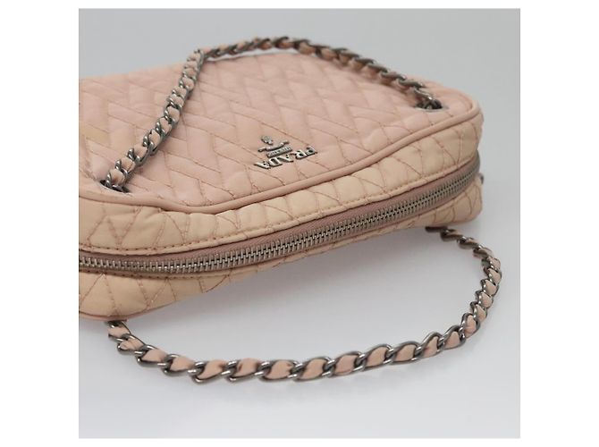 PRADA Borsa a mano in nylon 2 vie rosa Auth 110297 - vista 7
