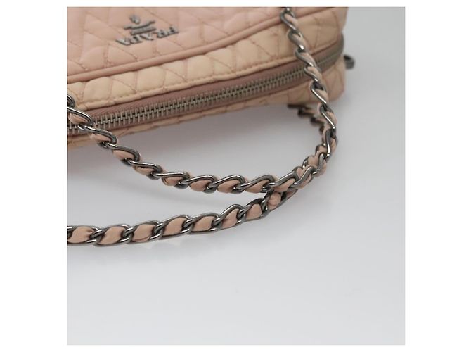 PRADA Borsa a mano in nylon 2 vie rosa Auth 110297 - vista 8
