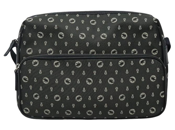 Autre Marque HUNTING WORLD Borsa a Spalla in Tela Grigia Auth am7610 Marrone - vista 13