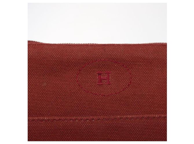 Hermès HERMES Bolide PM Pouch Canvas Red Auth am7641 - view 10