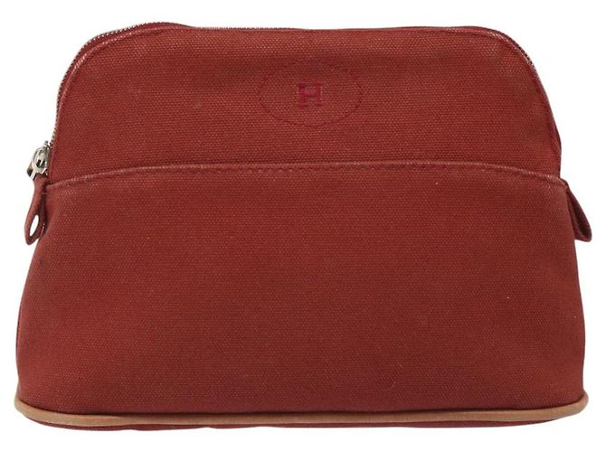 Hermès HERMES Bolide PM Pouch Canvas Red Auth am7641 - view 13