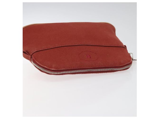 Hermès HERMES Bolide PM Pouch Canvas Red Auth am7641 - view 5