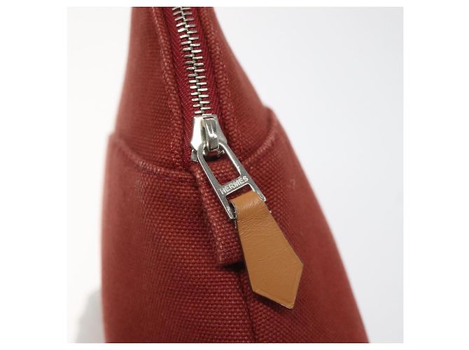 Hermès HERMES Bolide PM Pouch Canvas Red Auth am7641 - view 9
