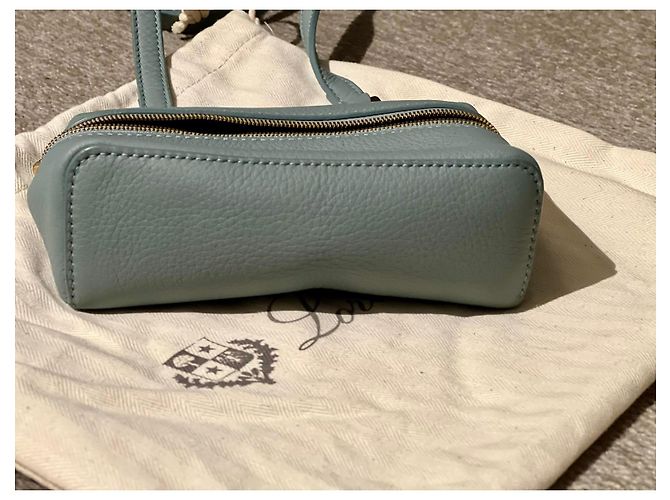 Pochette Loro Piana Extra Pocket Blu Chiaro in Pelle - vista 6