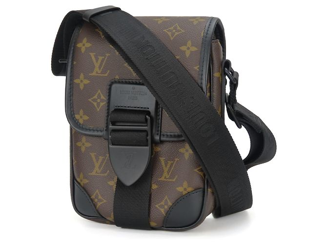 Borsa a Spalla Monogram Macassar Louis Vuitton Marrone Nero - vista 2