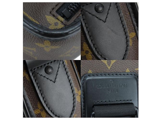 Borsa a Spalla Monogram Macassar Louis Vuitton Marrone Nero - vista 6