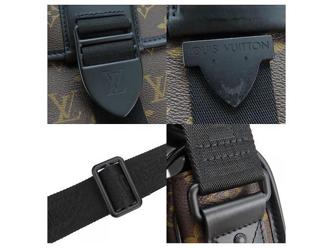 Borsa a Spalla Monogram Macassar Louis Vuitton Marrone Nero - vista 7