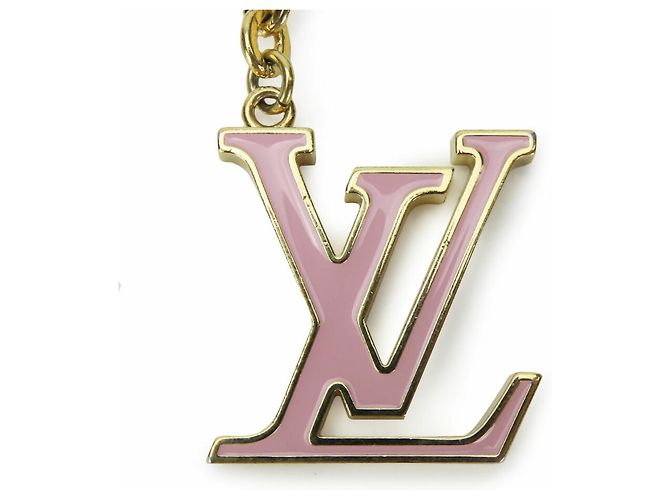 Portachiavi Monogram Louis Vuitton Marrone Rosa Bianco - vista 2