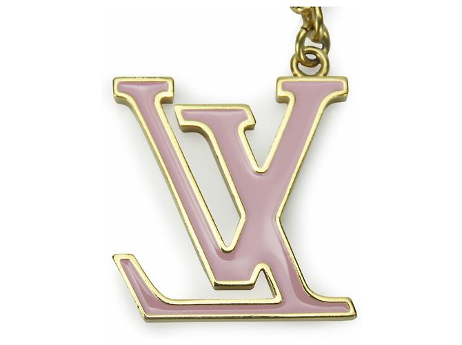 Portachiavi Monogram Louis Vuitton Marrone Rosa Bianco - vista 3