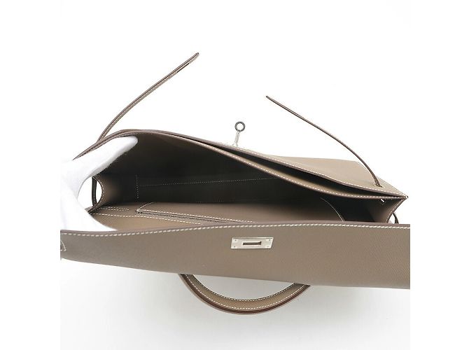 Hermès Borsa Hermes Kelly Depeche 36 Taupe - vista 5