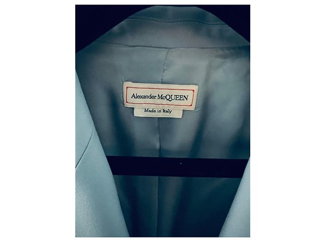Alexander Mcqueen Crepe-Blazer in Hellblau - Ansicht 2