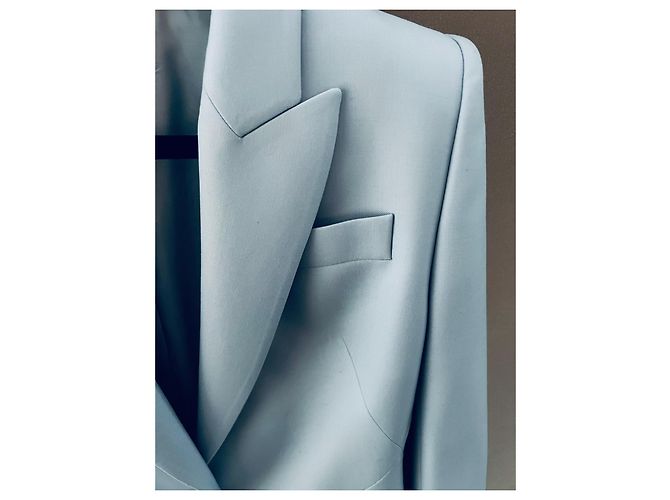 Alexander Mcqueen Crepe-Blazer in Hellblau - Ansicht 3