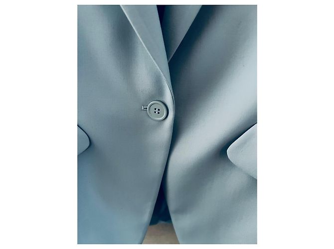 Alexander Mcqueen Crepe-Blazer in Hellblau - Ansicht 4