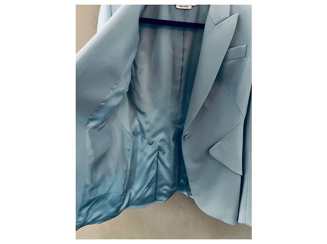Alexander Mcqueen Crepe-Blazer in Hellblau - Ansicht 8