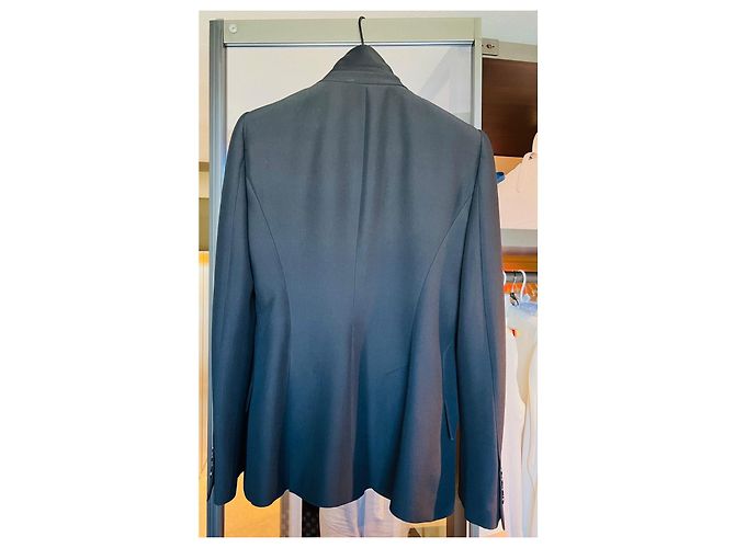 Alexander Mcqueen Blazer de viscosa negro adornado con coral de un botón - vista 3