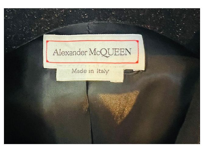 Alexander Mcqueen Blazer de viscosa negro adornado con coral de un botón - vista 4