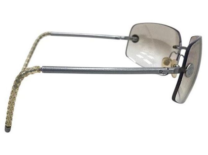 Chanel 4035 Rahmenlose silberne transparente Sonnenbrille - Ansicht 3