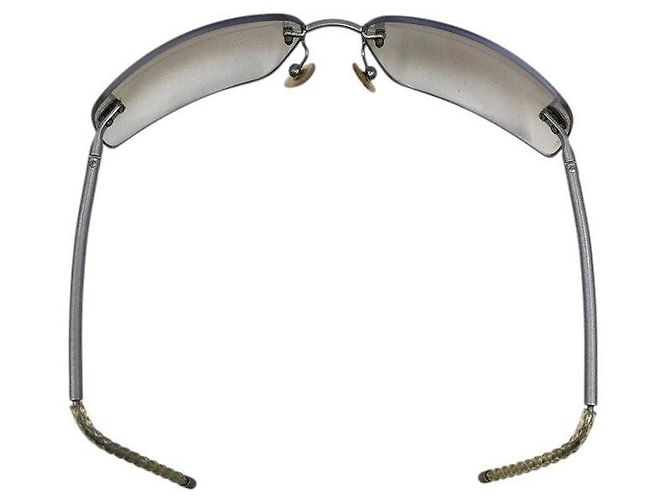 Chanel 4035 Rahmenlose silberne transparente Sonnenbrille - Ansicht 4