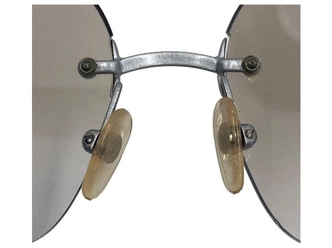 Chanel 4035 Rahmenlose silberne transparente Sonnenbrille - Ansicht 7
