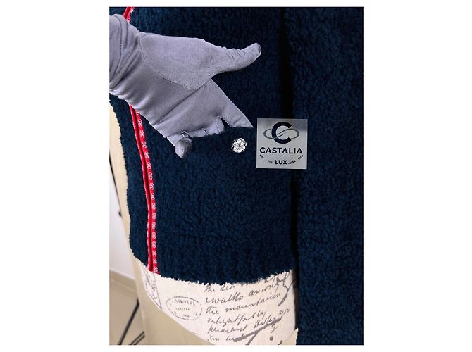 Chanel Neue CС Teddy Bomberjacke Marineblau - Ansicht 10