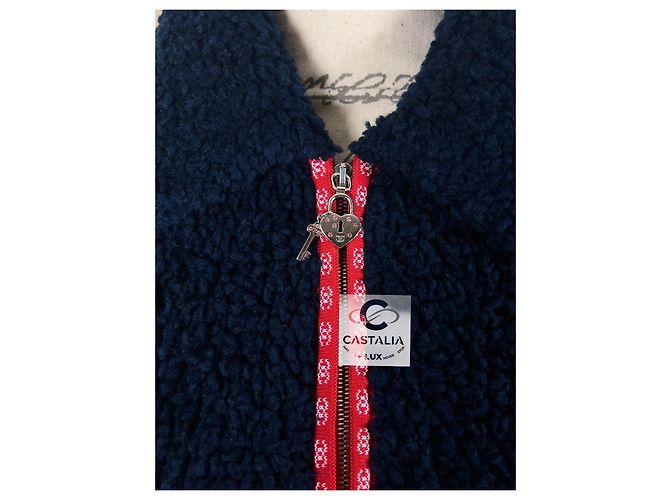 Chanel Neue CС Teddy Bomberjacke Marineblau - Ansicht 7