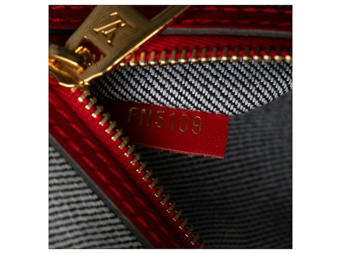 Borsa tote On the Go GM in denim Monogram Louis Vuitton Rosso Blu - vista 9