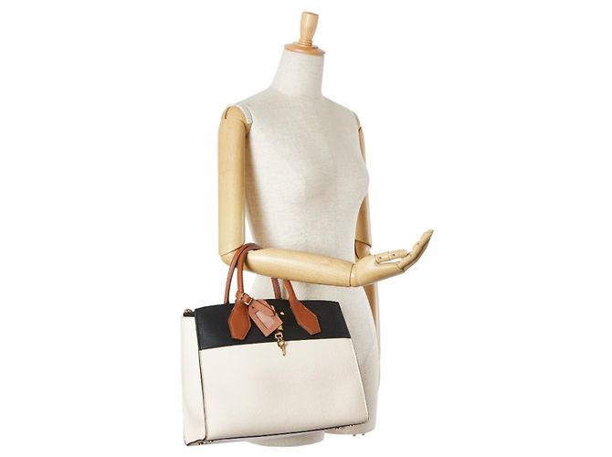 Borsa City Steamer MM di Louis Vuitton Marrone Nero Beige - vista 10