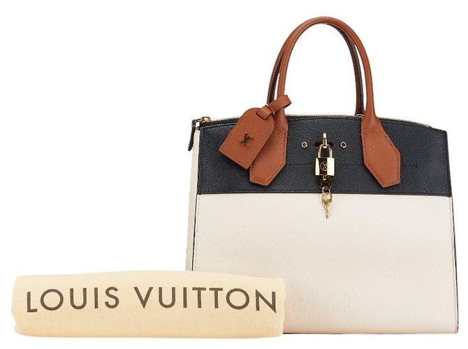 Borsa City Steamer MM di Louis Vuitton Marrone Nero Beige - vista 9