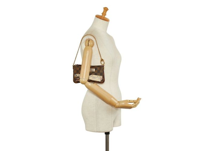 Pochette Mila MM con Cadena de Louis Vuitton Castaño - vista 10