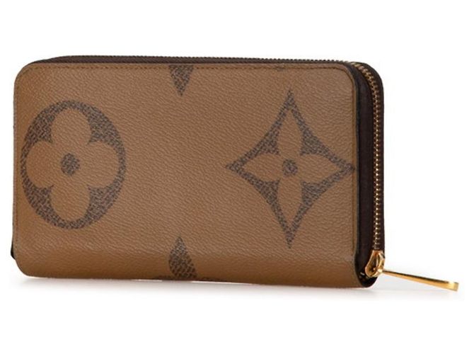 Louis Vuitton Monogram Giant Reverse Zippy Geldbörse Braun - vista 2
