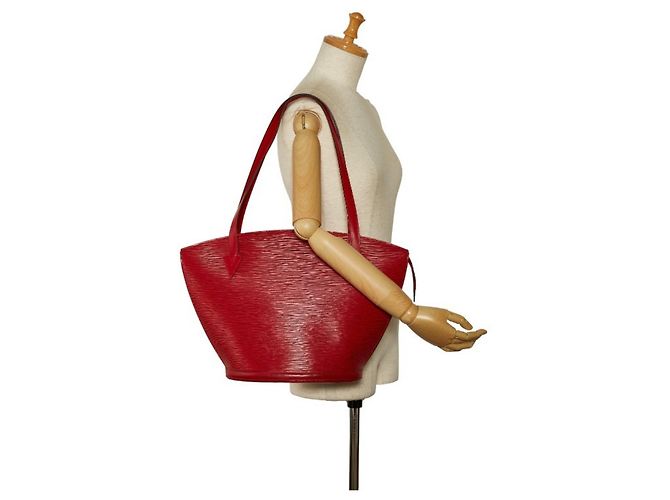 Borsa a Spalla Saint Jacques Epi Louis Vuitton Rosso - vista 9