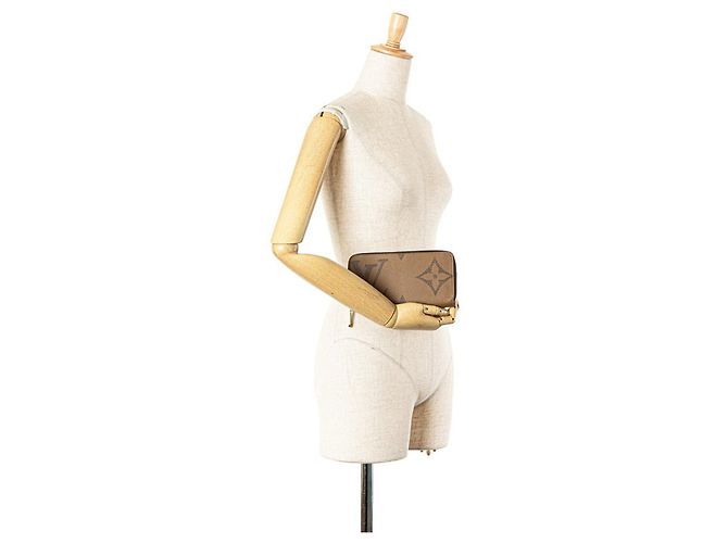 Louis Vuitton Monogram Giant Reverse Zippy Geldbörse Braun - Ansicht 8