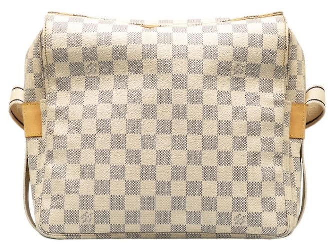 Borsa a Spalla Louis Vuitton Damier Azur Naviglio Bianco - vista 4