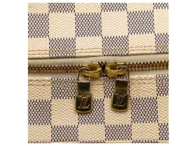 Borsa a Spalla Louis Vuitton Damier Azur Naviglio Bianco - vista 9