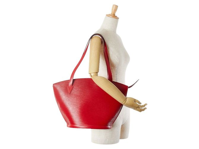 Borsa a Spalla Saint Jacques Epi Louis Vuitton Rosso - vista 10
