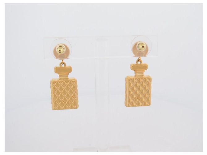 NEUN CHANEL PARFUMFLASCHE NUMMER 5 GOLD Ohrringe Golden - Ansicht 4