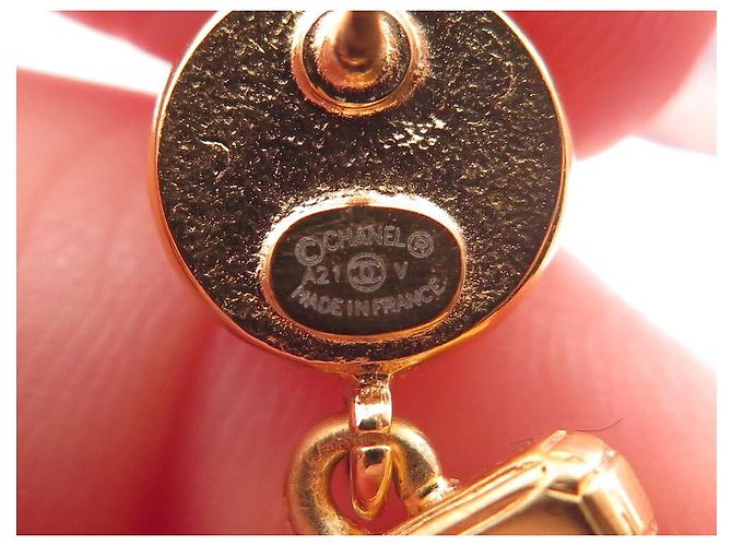 NEUN CHANEL PARFUMFLASCHE NUMMER 5 GOLD Ohrringe Golden - Ansicht 6