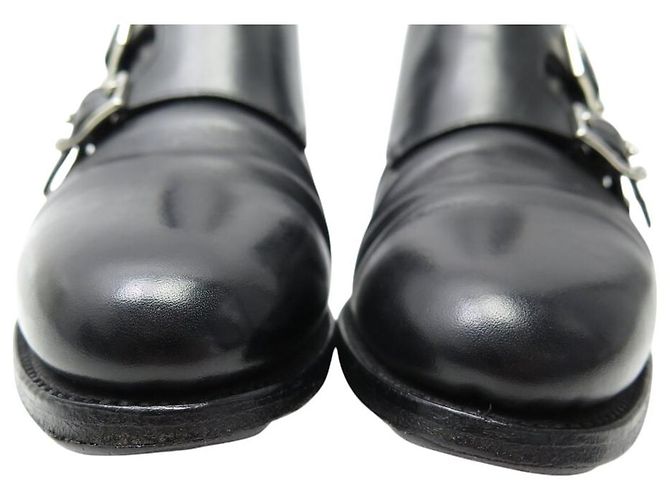 STIVALI JOHN LOBB WILLOW TRIPLE FIBBIA 5E 37.5 PELLE NERA - vista 4