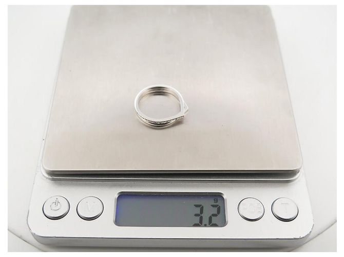 NOVO ANEL REPOSSI ANTIFER 2 LINHAS RAF2AKWG00000 53 OURO BRANCO 18K DIAMANTES Prata - vista 9