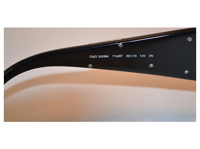 Occhiali da sole D&G D&G3008M neri con dettagli oro Nero D'oro - vista 6