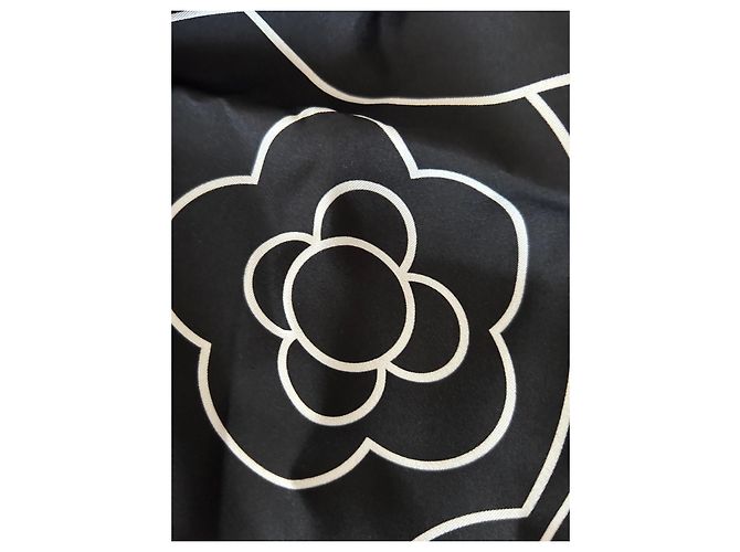Cambon Chanel Seidenschal schwarz weiß Mehrfarben - Ansicht 6