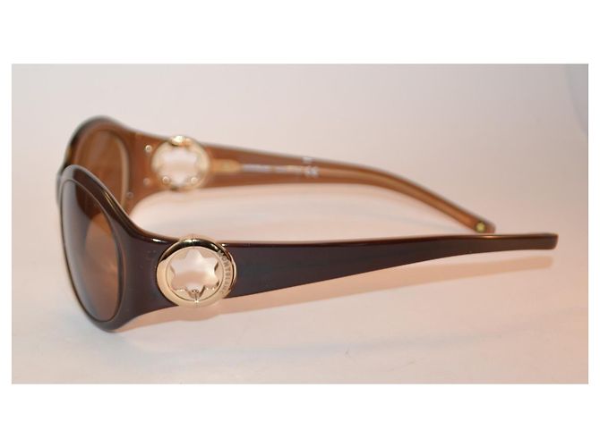 Montblanc Occhiali da sole MB91/S Marrone Oro D'oro - vista 3
