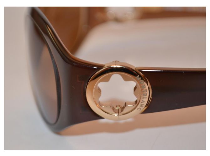 Montblanc Occhiali da sole MB91/S Marrone Oro D'oro - vista 4