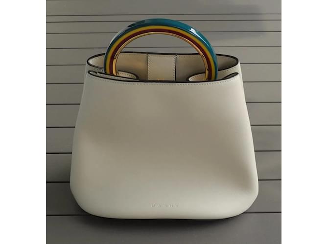 Borsa a secchiello Pannier di Marni Bianco sporco - vista 4