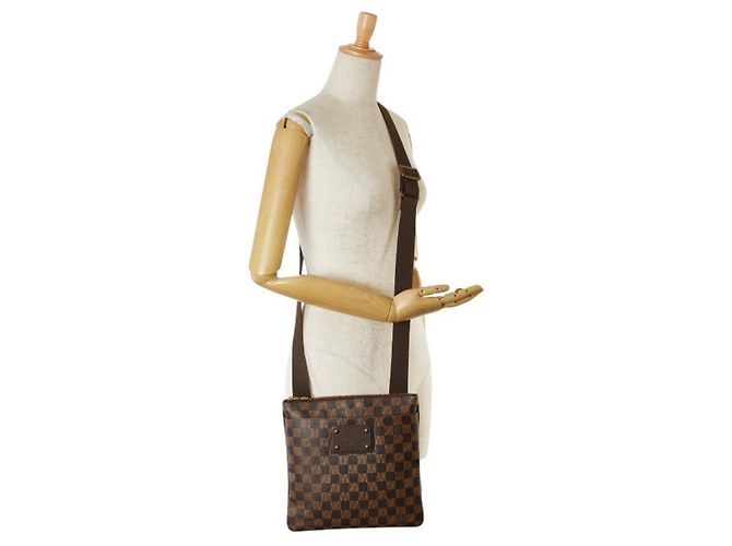 Borsa a Spalla Brooklyn Pochette Platt Damier Louis Vuitton Marrone Damier ebene - vista 8