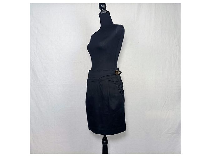 Max & Co vestido corto negro con cinturón - vista 6