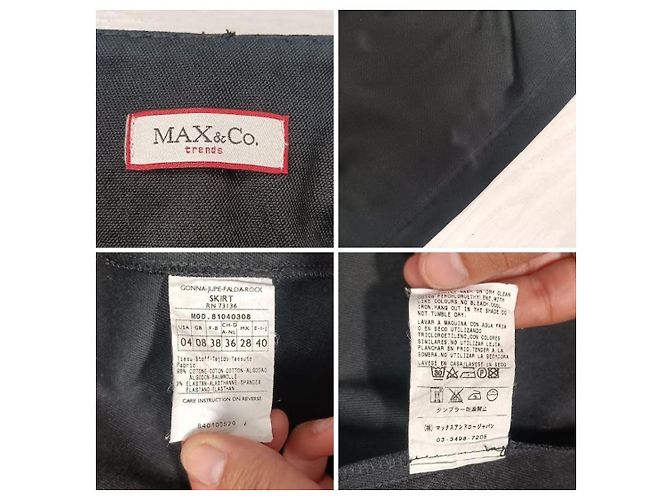 Max & Co vestido corto negro con cinturón - vista 9