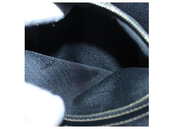 Pequin FENDI Pecan Canvas Tote Bag Braun Schwarz Auth yk17395 - Ansicht 20